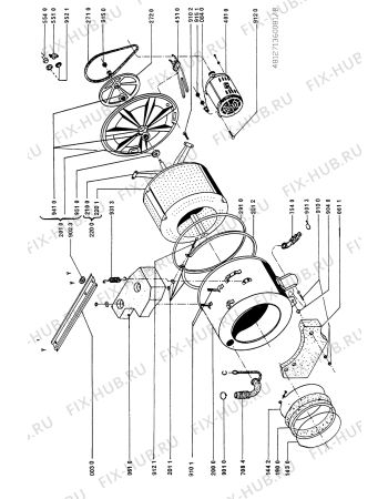 Схема №2 AWL 512 F с изображением Моторчик для стиралки Whirlpool 481936158144