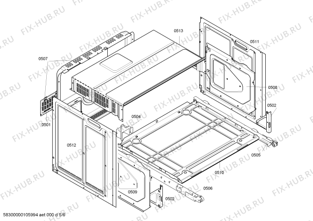 Схема №5 HEN734540 с изображением Панель управления для плиты (духовки) Bosch 00438044