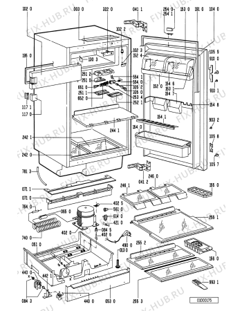 Схема №1 GKC 1413 WS с изображением Часть корпуса для холодильника Whirlpool 481946279199