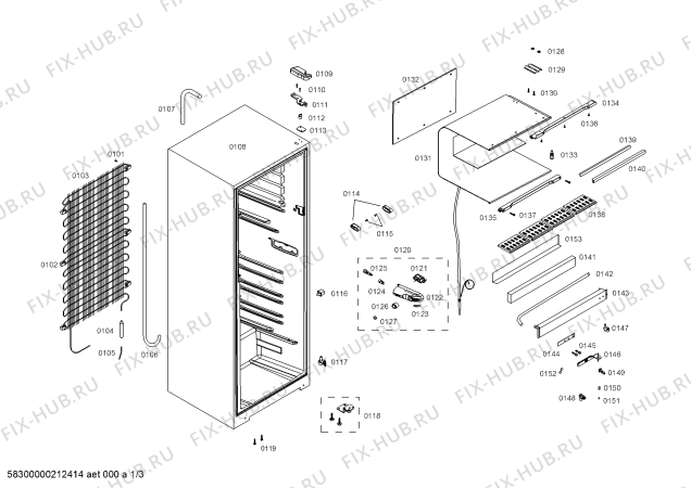 Схема №3 RDS42AW011 REF COLDEX COOLSTYLE 390A BL 220V/60HZ с изображением Испаритель для холодильника Bosch 00714833