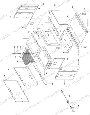 Взрыв-схема плиты (духовки) Zanussi ZX9650 - Схема узла Section 3