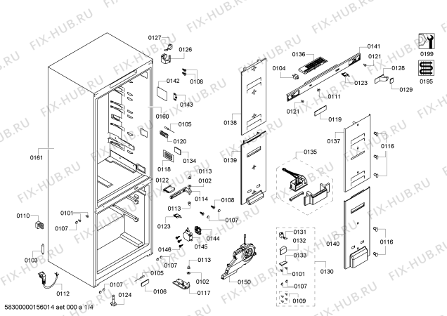 Схема №1 KG49NH10 с изображением Выдвижной ящик для холодильника Siemens 00701090