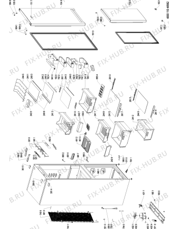 Схема №1 BSNF 9352 OX с изображением Дверца для холодильника Whirlpool 481010848129