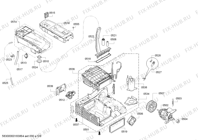 Схема №3 WT44W5V5 iQ700 self Cleaning condenser с изображением Модуль управления, запрограммированный для электросушки Siemens 00634240