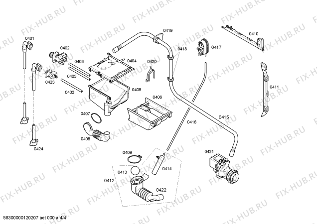 Схема №3 CM0920KGTR с изображением Декоративная рамка для стиралки Siemens 00663811