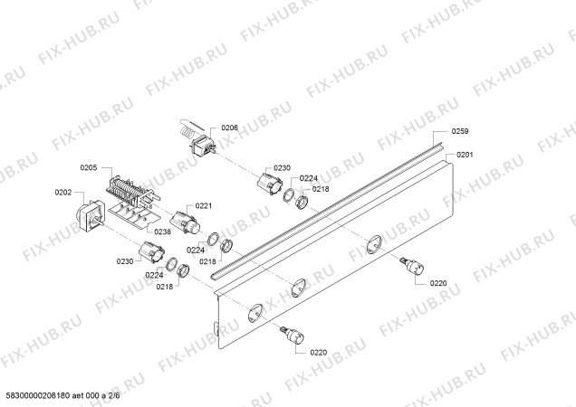 Схема №4 3HB451XM с изображением Панель управления для духового шкафа Bosch 11013802