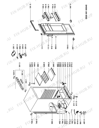 Схема №1 ARC 1766/1 с изображением Дверь для холодильной камеры Whirlpool 481241619871