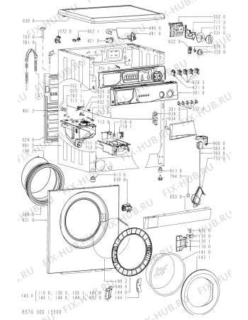 Схема №1 AWM300057 (F092374) с изображением Инструкция по обслуживанию для стиралки Indesit C00359592