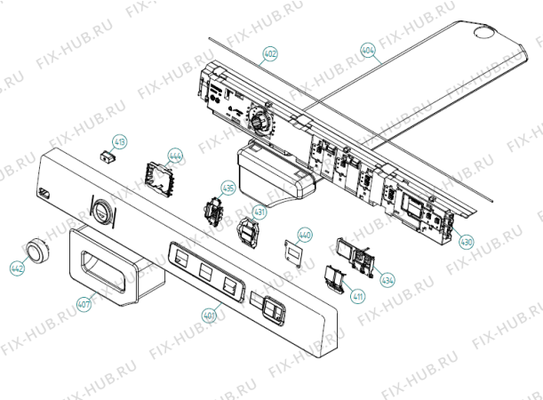 Схема №1 FT446 SE   -White (339026, WM70.1) с изображением Переключатель для стиральной машины Gorenje 186800