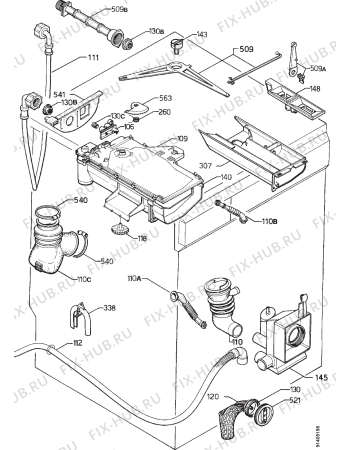 Взрыв-схема стиральной машины Privileg 021993 1 - Схема узла Hydraulic System 272