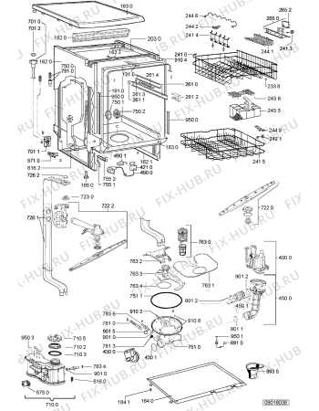 Схема №1 ADP 4549 WH с изображением Микромодуль для посудомоечной машины Whirlpool 480140102535