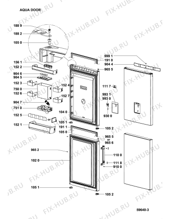 Взрыв-схема холодильника Indesit LD70N1WWTD1 (F155967) - Схема узла