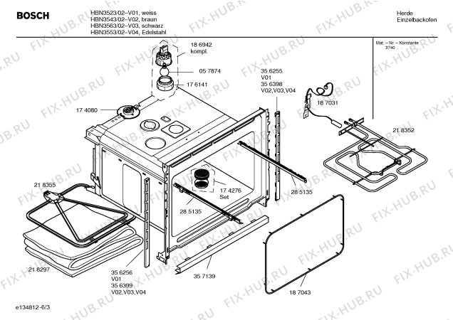 Схема №5 HBN3563 с изображением Инструкция по эксплуатации для духового шкафа Bosch 00586397