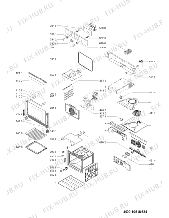 Схема №1 BMCK7253IN (F091031) с изображением Инструкция по эксплуатации для плиты (духовки) Indesit C00355028