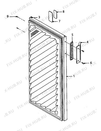 Взрыв-схема холодильника Electrolux TF319GE - Схема узла Freezer door