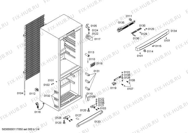 Схема №3 4KF3840A с изображением Дверь для холодильной камеры Bosch 00242669