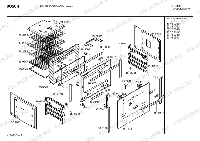 Схема №5 HBN9720GB с изображением Каталитическая панель для плиты (духовки) Bosch 00362043