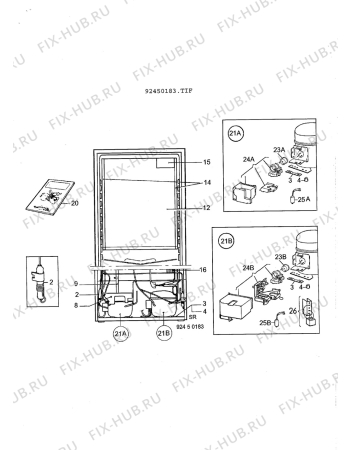 Взрыв-схема холодильника Electrolux ER3914B - Схема узла C10 Cold, users manual