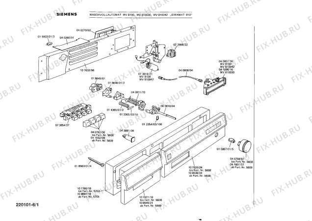 Схема №4 WV810042 SIWAMAT 810 с изображением Переключатель для стиралки Siemens 00040794