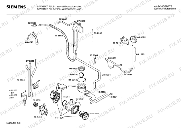 Взрыв-схема стиральной машины Siemens WH73800, WH73800 - Схема узла 06