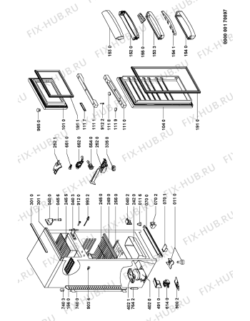 Схема №1 ART 757/H с изображением Дверка для холодильника Whirlpool 481241618789