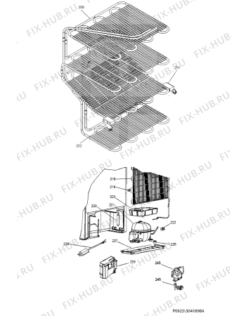 Взрыв-схема холодильника Electrolux IK30911LI - Схема узла Cooling system 017