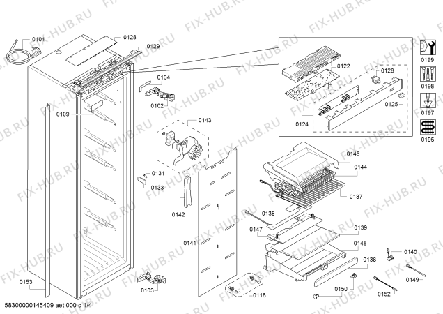 Схема №3 G8320X0RU с изображением Планка ручки для холодильной камеры Bosch 00676277