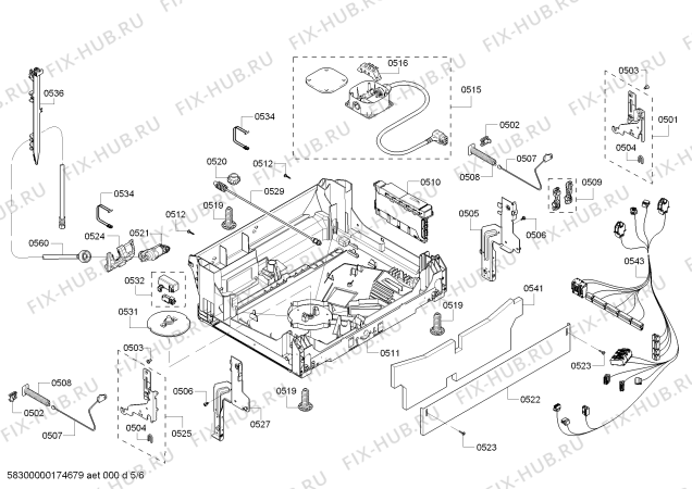 Взрыв-схема посудомоечной машины Kenmore 63012903314 Kenmore - Схема узла 05