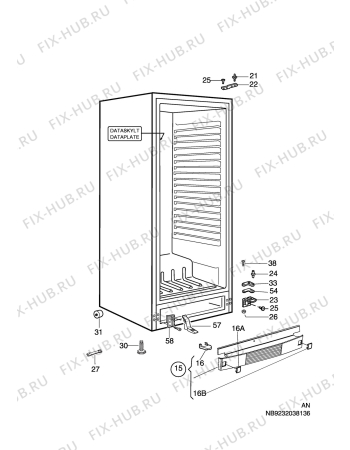 Взрыв-схема холодильника Husqvarna Electrolux QR2109FX - Схема узла C10 Cabinet