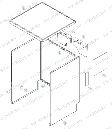 Взрыв-схема посудомоечной машины Atag VW6055ST XL NL   -VW6055STUU-A01 (341710, DW70.3) - Схема узла 13