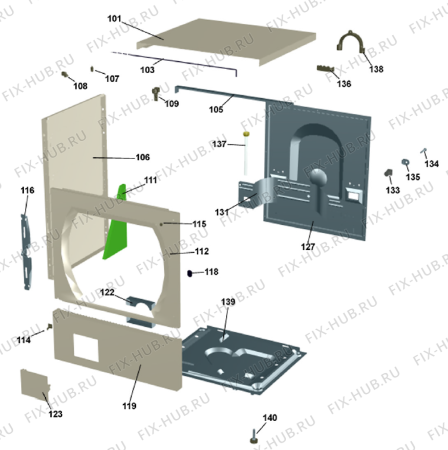 Схема №3 W6430 DK   -White (900003385, WM55DK) с изображением Наставление для стиралки Gorenje 249764