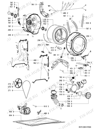 Схема №2 084 WT/GY с изображением Модуль (плата) для стиралки Whirlpool 481227628435