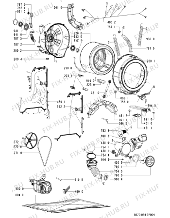 Схема №2 086 WT/GY с изображением Крышка для стиралки Whirlpool 481244098183