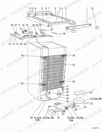 Взрыв-схема холодильника Elektro Helios KS2860 - Схема узла Electrical equipment 268