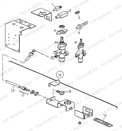 Взрыв-схема холодильника Unknown RC1600E - Схема узла C20 Gas fittings  F