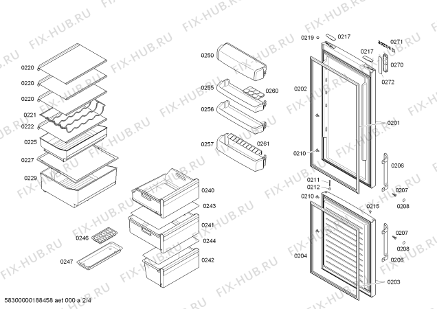 Схема №3 PKNB39XL30 с изображением Дверь для холодильника Bosch 00715132