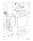 Схема №1 ADL 232 с изображением Панель для посудомоечной машины Whirlpool 481245373734