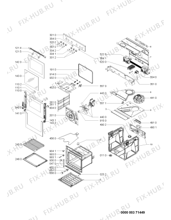 Схема №1 EMV 6260/IN с изображением Обшивка для духового шкафа Whirlpool 480121103699