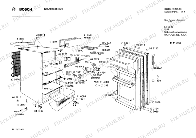 Схема №2 KTL7000 с изображением Переключатель для холодильника Bosch 00029142