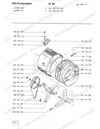 Взрыв-схема стиральной машины Aeg LAV630 - Схема узла Section2