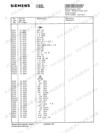 Взрыв-схема телевизора Siemens FC908K4 - Схема узла 05