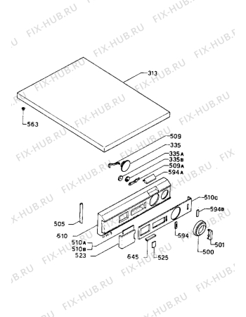 Взрыв-схема посудомоечной машины Zanussi ZW4500 - Схема узла Command panel 037