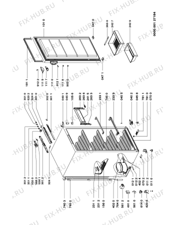 Схема №1 GKC 3443/0 с изображением Испаритель для холодильной камеры Whirlpool 481251138112