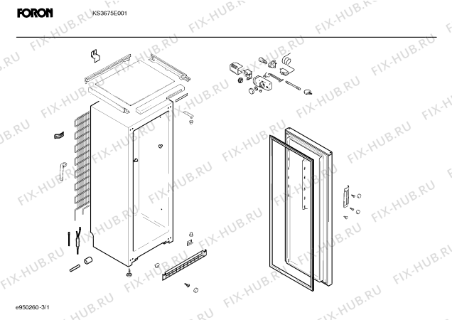 Схема №3 KD5FN61 с изображением Панель для холодильной камеры Bosch 00095291