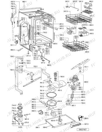 Схема №1 GSI 5919/1 WS с изображением Модуль (плата) управления для посудомойки Whirlpool 481221479898