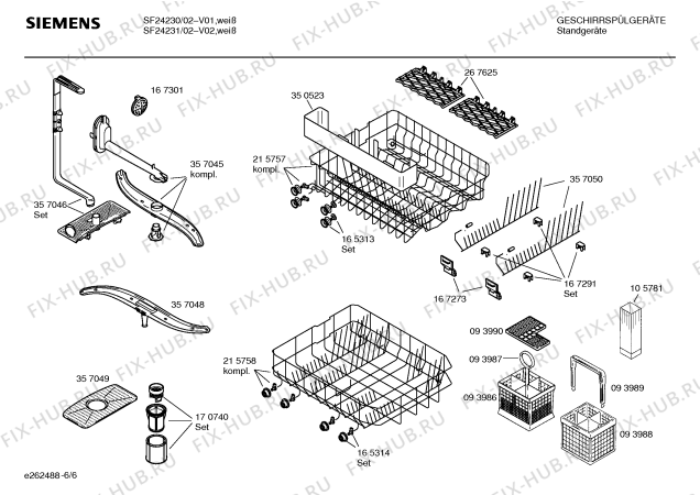 Схема №4 SF24231, Four Seasons с изображением Инструкция по эксплуатации для посудомойки Siemens 00526809