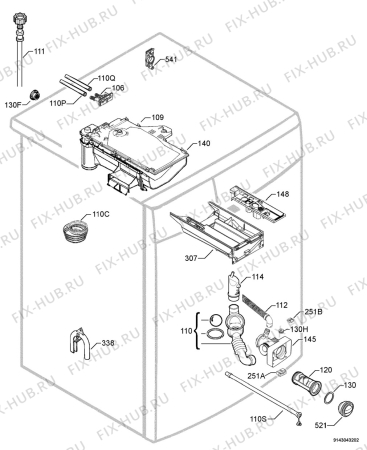 Взрыв-схема стиральной машины Privileg 729156_21013 - Схема узла Hydraulic System 272