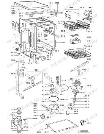 Схема №2 ADP 7360 WH с изображением Обшивка для электропосудомоечной машины Whirlpool 481245373245