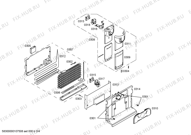 Схема №3 P1KCL4006D с изображением Ремкомплект для холодильника Bosch 00242149