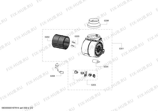 Схема №2 DWG66CD50T Bosch с изображением Воздуховод для электровытяжки Bosch 11018951